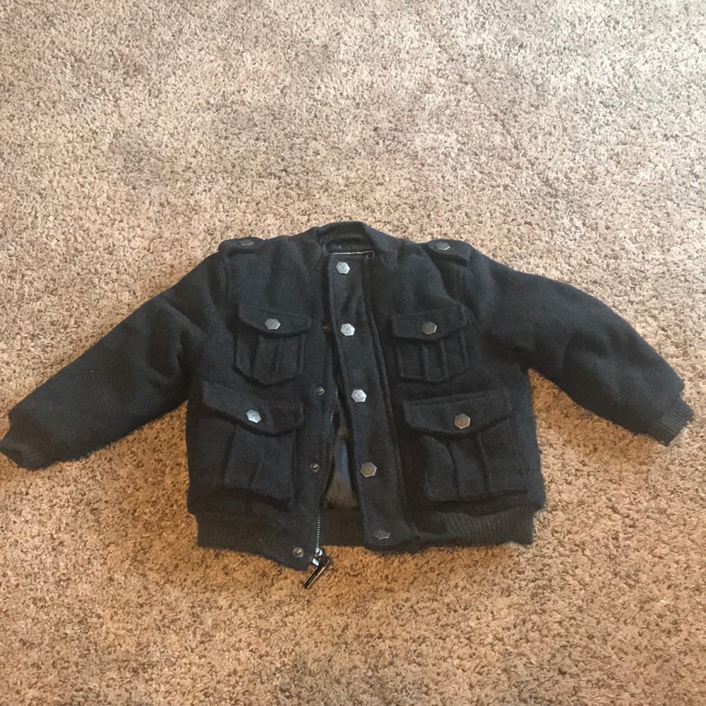 Brand new dark gray wool jacket